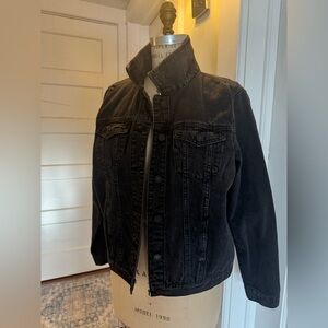 EUC Buffalo David Bitton Distressed Charcoal Denim Jacket
